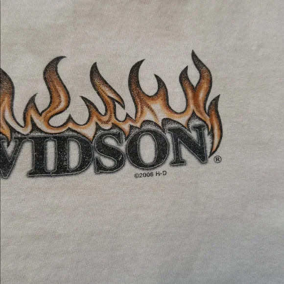 ‘06 Harley-Davidson Vintage Long Sleeve T-Shirt w/ Flame Graphic Y2K - Picture 10 of 11